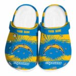 Custom Los Angeles Chargers Paint Splatter Graphics Crocs Best selling
