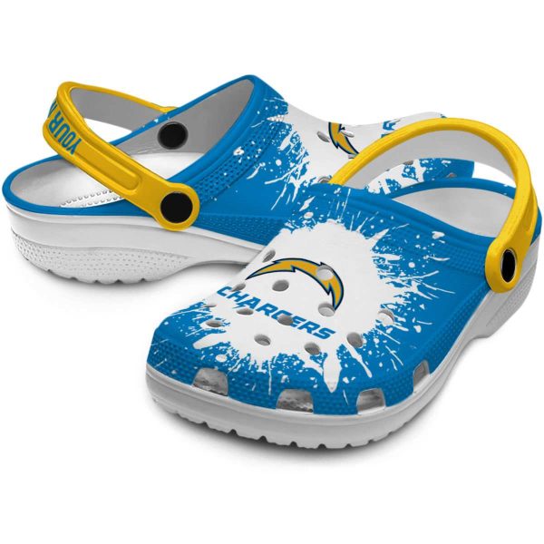 Custom Los Angeles Chargers Splash Art Crocs Latest Model