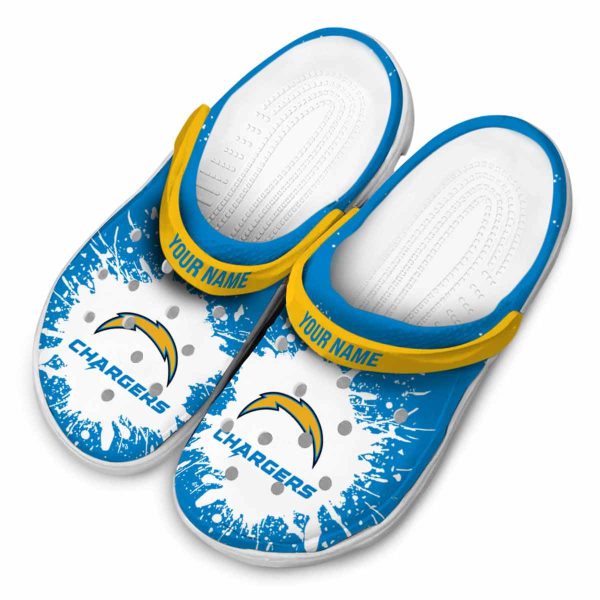 Custom Los Angeles Chargers Splash Art Crocs Trendy