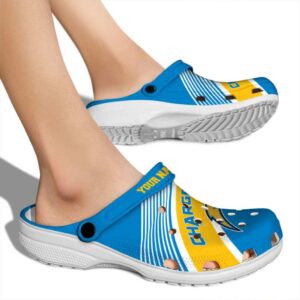 Custom Los Angeles Chargers Vibrant Dual Tone Crocs High quality