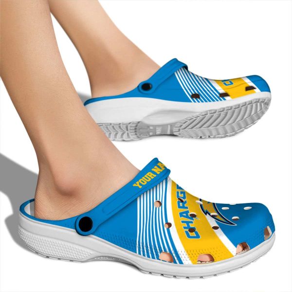 Custom Los Angeles Chargers Vibrant Dual Tone Crocs High quality