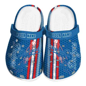 Custom Los Angeles Dodgers Contrasting Stripes Crocs Best selling