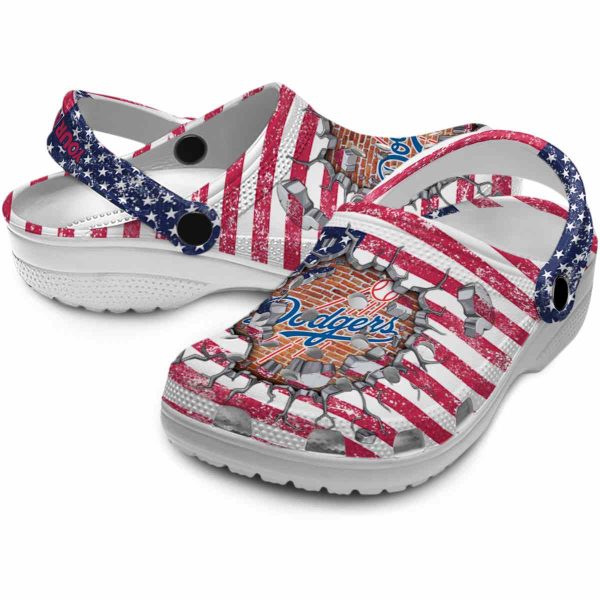 Custom Los Angeles Dodgers Freedom Splinter Crocs Latest Model