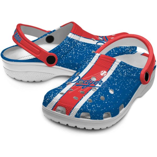 Custom Los Angeles Dodgers Vertical Stripes Crocs Latest Model