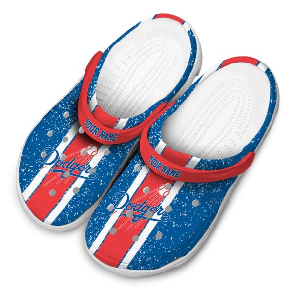 Custom Los Angeles Dodgers Vertical Stripes Crocs Trendy