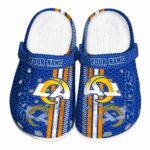 Custom Los Angeles Rams Contrasting Stripes Crocs Best selling