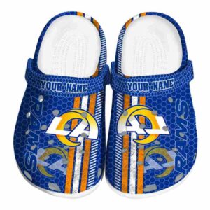 Custom Los Angeles Rams Contrasting Stripes Crocs Best selling