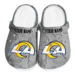Custom Los Angeles Rams Cracked Texture Crocs Best selling