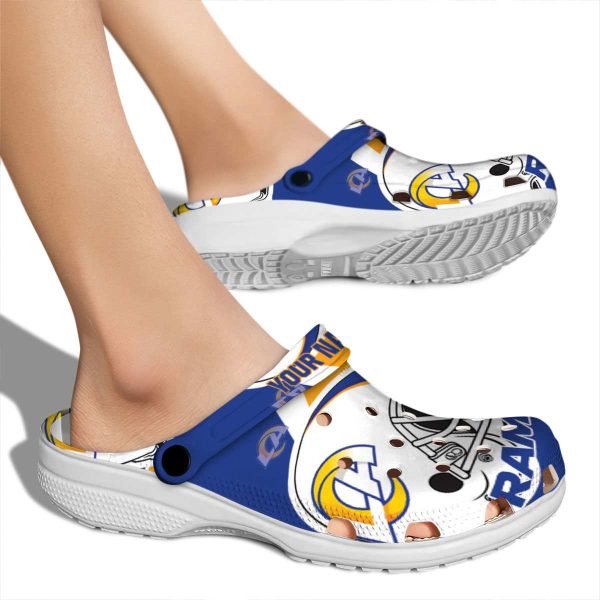 Custom Los Angeles Rams Football Helmet Crocs High quality
