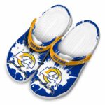Custom Los Angeles Rams Splatter Pattern Crocs Best selling