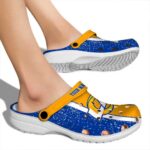 Custom Los Angeles Rams Vertical Stripes Crocs Best selling