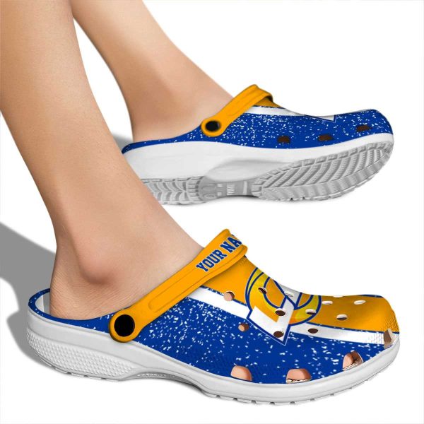 Custom Los Angeles Rams Vertical Stripes Crocs High quality