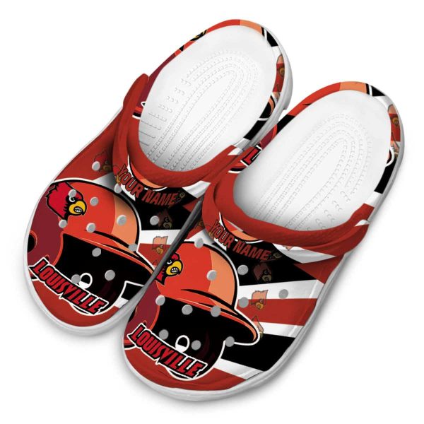 Custom Louisville Cardinals Baseball Helmet Crocs Trendy