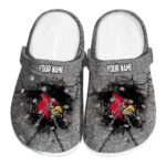 Custom Louisville Cardinals Cracked Ground Texture Clog 1 Custom Louisville Cardinals Cracked Ground Texture Crocs Best selling