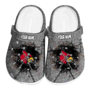 Custom Louisville Cardinals Cracked Ground Texture Crocs Best selling