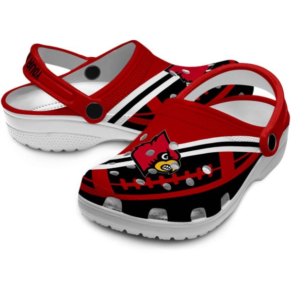 Custom Louisville Cardinals Football Motif Crocs Latest Model
