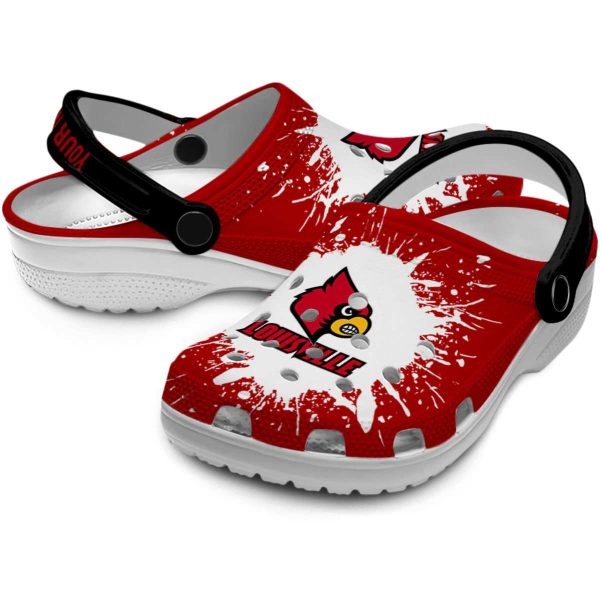 Custom Louisville Cardinals Splash Art Crocs Latest Model