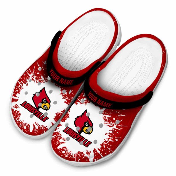 Custom Louisville Cardinals Splash Art Crocs Trendy