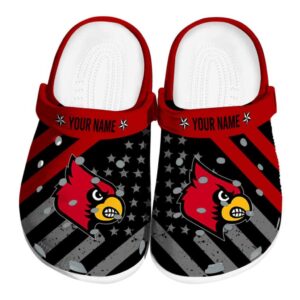 Custom Louisville Cardinals Star Spangled Graphic Crocs Best selling