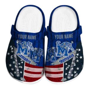 Custom Memphis Tigers Star Spangled Side Pattern Crocs Best selling