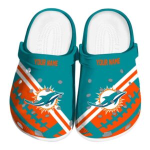 Custom Miami Dolphins Football Motif Crocs Best selling