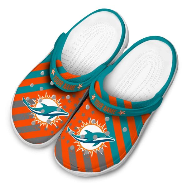 Custom Miami Dolphins Star Spangled Graphic Crocs Trendy