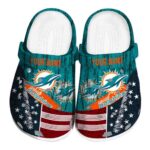 Custom Miami Dolphins Star Spangled Side Pattern Crocs Best selling