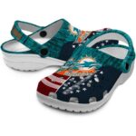 Custom Miami Dolphins Star Spangled Side Pattern Crocs Best selling