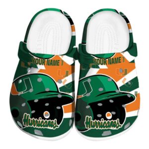 Custom Miami Hurricanes Baseball Helmet Crocs Best selling