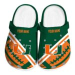 Custom Miami Hurricanes Football Motif Crocs Best selling