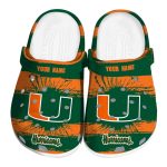 Custom Miami Hurricanes Paint Splatter Graphics Crocs Best selling