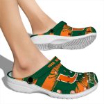 Custom Miami Hurricanes Paint Splatter Graphics Crocs Best selling