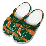 Custom Miami Hurricanes Paint Splatter Graphics Crocs Best selling