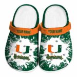 Custom Miami Hurricanes Splash Art Crocs Best selling