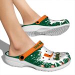 Custom Miami Hurricanes Splash Art Crocs Best selling
