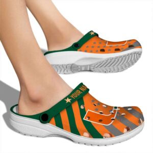 Custom Miami Hurricanes Star Spangled Graphic Crocs High quality