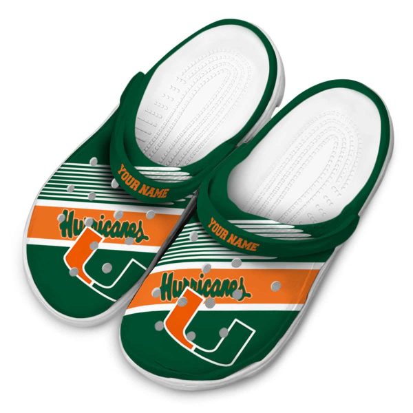 Custom Miami Hurricanes Vibrant Dual Tone Crocs Trendy