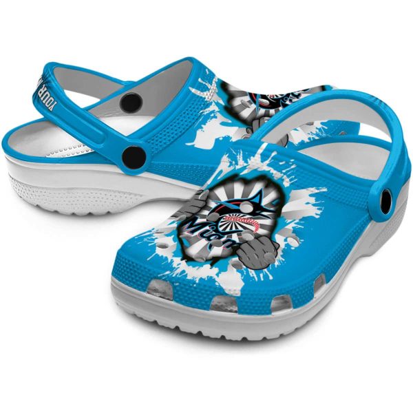 Custom Miami Marlins Gripping Hand Crocs Latest Model