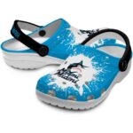 Custom Miami Marlins Splash Art Crocs Best selling