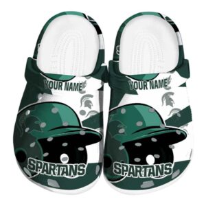 Custom Michigan State Spartans Baseball Helmet Crocs Best selling