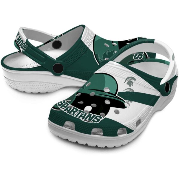 Custom Michigan State Spartans Baseball Helmet Crocs Latest Model