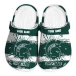 Custom Michigan State Spartans Paint Splatter Graphics Crocs Best selling