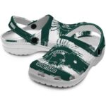 Custom Michigan State Spartans Paint Splatter Graphics Crocs Best selling