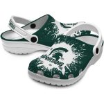 Custom Michigan State Spartans Splash Art Crocs Best selling