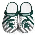 Custom Michigan State Spartans Star Spangled Graphic Crocs Best selling