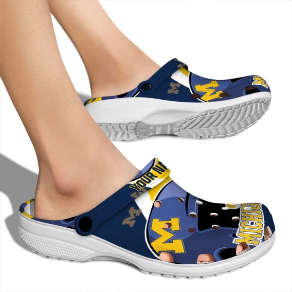 Custom Michigan Wolverines Baseball Helmet Crocs High quality