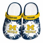 Custom Michigan Wolverines Splash Art Crocs Best selling