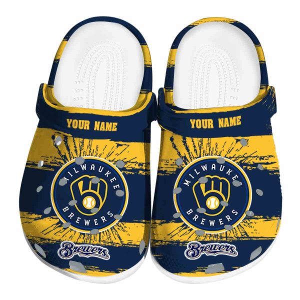 Custom Milwaukee Brewers Paint Splatter Graphics Crocs Best selling