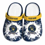 Custom Milwaukee Brewers Splash Art Crocs Best selling