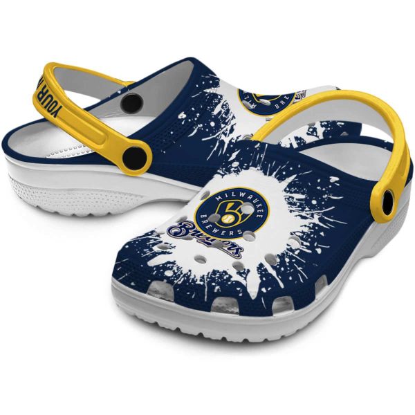 Custom Milwaukee Brewers Splash Art Crocs Latest Model